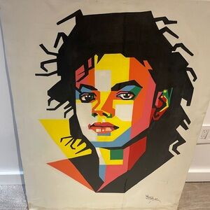 Michael Jackson painted canvas from Haiti